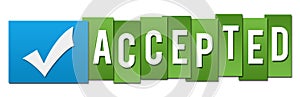 Accepted Green Blue Stripes