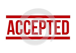 Accepted Rubber Stamp On White Background, Vector Illustration