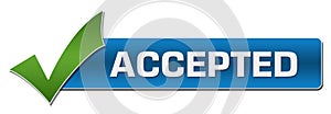 Accepted Tickmark Green Blue Horizontal