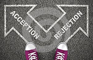 Acception or rejection decision at the crossroad