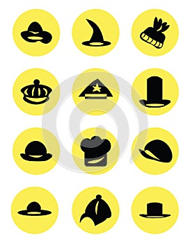 Accesory hats, icon icon