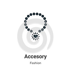 Accesory vector icon on white background. Flat vector accesory icon symbol sign from modern fashion collection for mobile concept