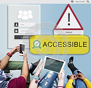 Access Allowed Entrust Password Secured Concept