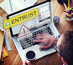 Access Allowed Entrust Password Secured Concept