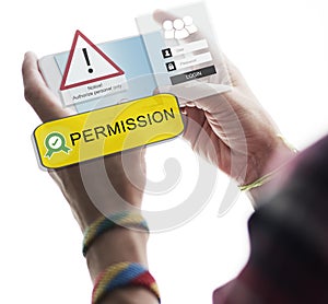 Access Allowed Entrust Password Secured Concept