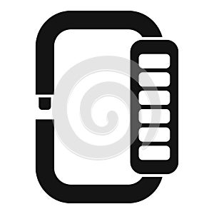 Access bracelet icon simple vector. Secured stop theft