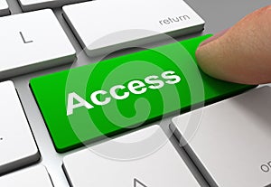 Access button concept 3d illustration