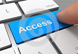 Access button concept 3d illustration
