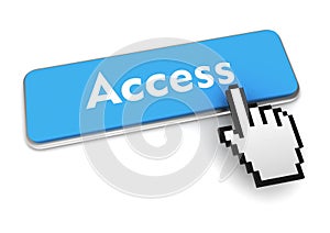 Access button concept 3d illustration