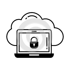 Access control cloud Vector Icon which can easily modify or edit