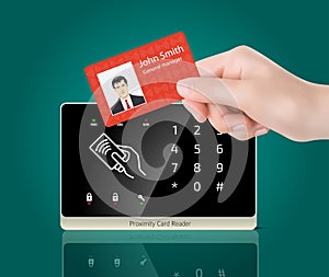 Access control - Proximity card and reader photo