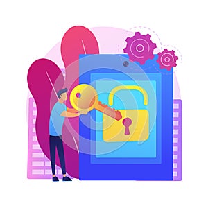 Access control system abstract concept vector illustration.