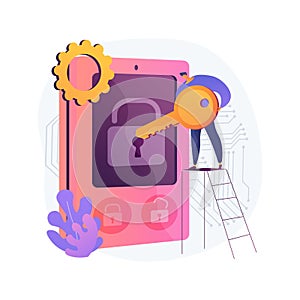 Access control system abstract concept vector illustration