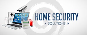 Access control system - Alarm zones - security system concept - website banner