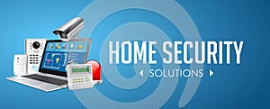 Access control system - Alarm zones - security system concept - website banner