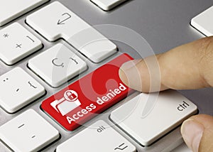 Access denied - Inscription on Red Keyboard Key