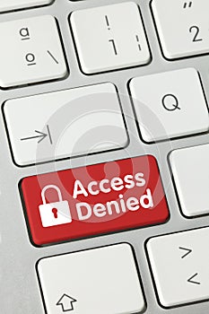 Access Denied - Inscription on Red Keyboard Key