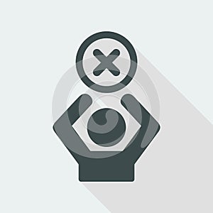 Access denied - Privacy concept - Vector web icon photo