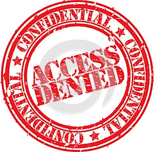 Access denied rubber stamp, vector