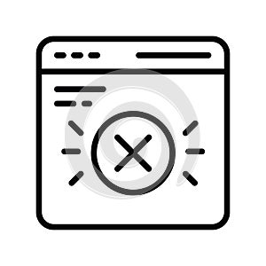 Access Denied vector outline Icon Design illustration. Cloud computing Symbol on White background EPS 10 File