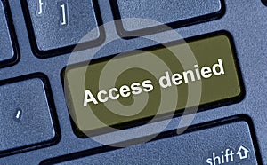 Access denied words on computer keyboard