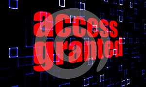 Access Granted on digital background