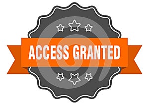 access granted label. access granted isolated seal. sticker. sign