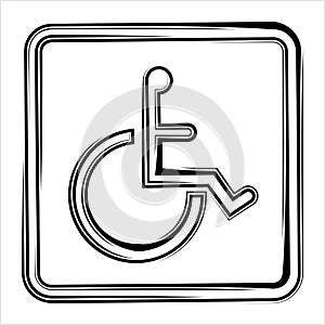 Access Icon Design Disabled Handicap Symbol