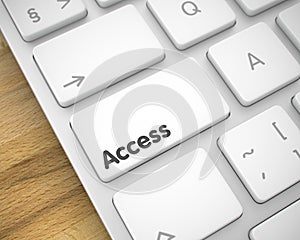 Access - Inscription on White Keyboard Keypad. 3D.