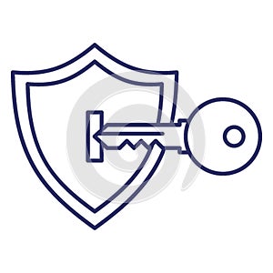 Access key, cyber key, Vector Icon which can easily modify or edit