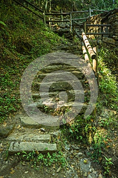 Access ladder to Cabreia`s park in Sever do Vouga, Aveiro, Portu