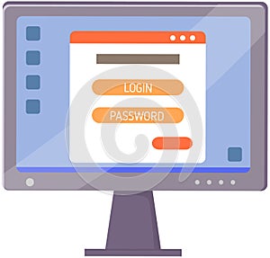 Access management authorize software authentication login form password system security window