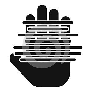 Access palm icon simple vector. Scanning verification