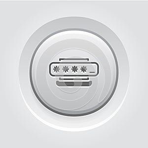 Access Password Icon. Flat Design