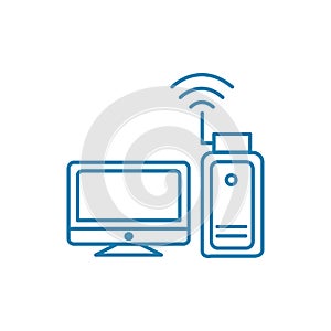 Access point linear icon concept. Access point line vector sign, symbol, illustration.