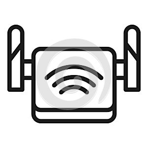 Access point modem icon, outline style