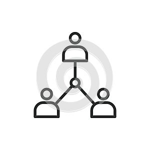 Access point users, icon in line design. Access, point, users, Wi-Fi, network, connection, hotspot on white background