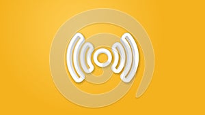 access point, wi-fi signal, antenna realistic icon. 3d line vector illustration. Top view