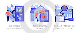 Access and recording technologies vector concept metaphors.