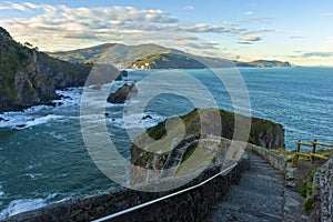 Access by stairs to the hermitage of San Juan de Gaztelugatxe