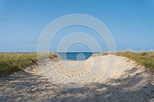 access to the beach of the Baltic Sea on a dune near Kühlungsborn