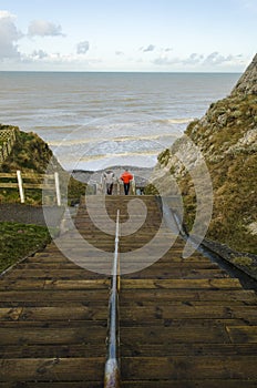 Access to the Bois de Cise beach, Picardy