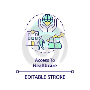 Access to healthcare concept icon