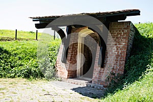 Access tunnel to the artillery platform