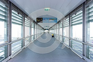 access tunnel to the lower floor and enjoy the view at the Cristiano Ronaldo airport on the island of Madeira photo