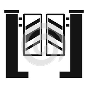 Access turnstile icon, simple style