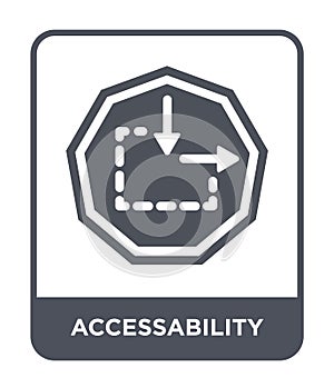 accessability icon in trendy design style. accessability icon isolated on white background. accessability vector icon simple and