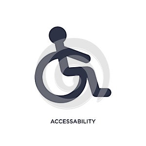 accessability icon on white background. Simple element illustration from interface concept photo