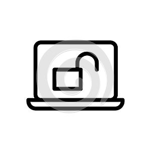 accessed vector thin line icon