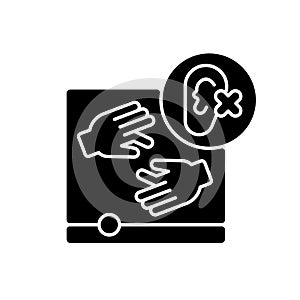 Accessibility black glyph icon